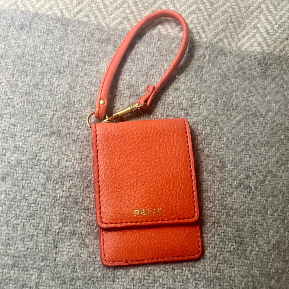 Relic Coral Fake Leather Card Wallet with Strap
